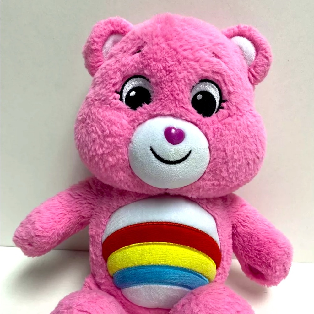 Cheer Bear Care Bear Plush Stuffed Animal Pink‎ 14”